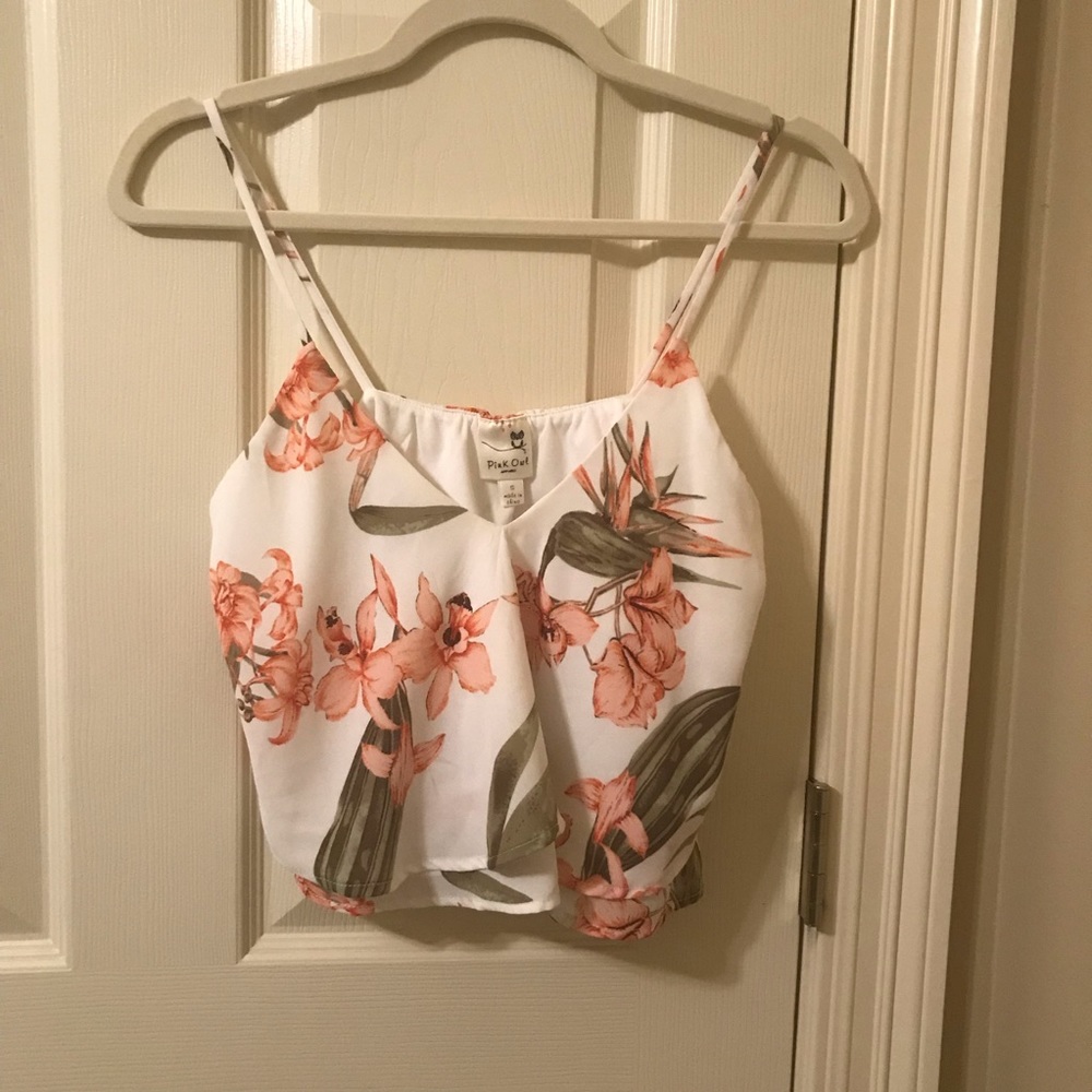 Cropped Floral Tank- NWOT